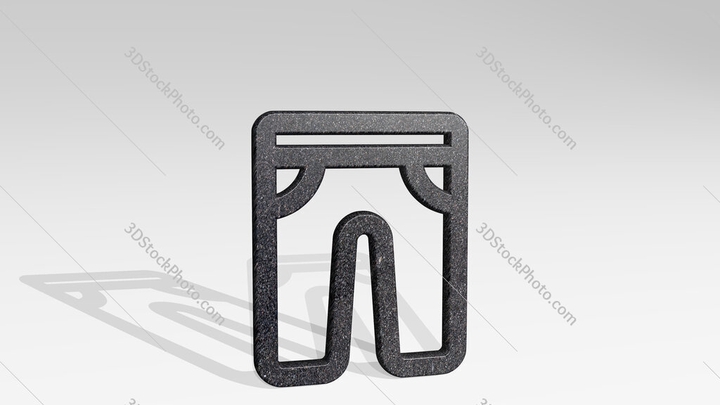 trousers calves 3D icon standing on the floor