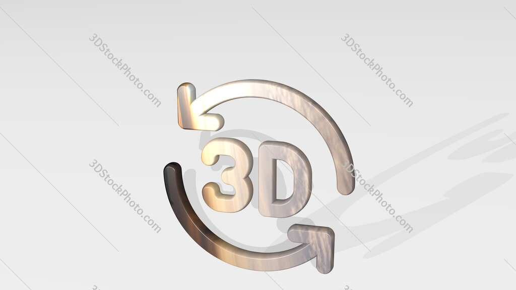 modern tv 3d sync 3D icon standing on the floor