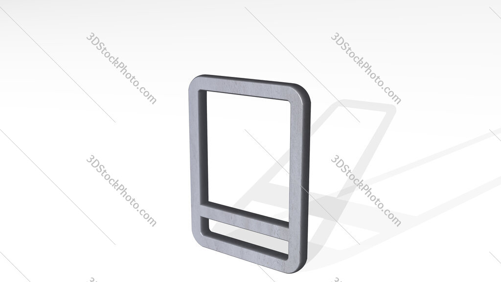 tablet 3D icon standing on the floor
