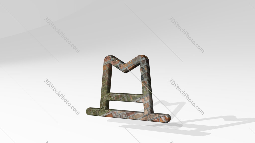 hat 3D icon standing on the floor
