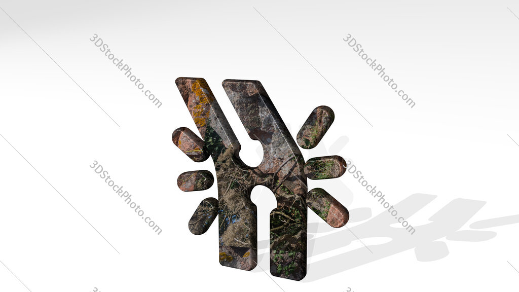medical specialty knee 3D icon standing on the floor