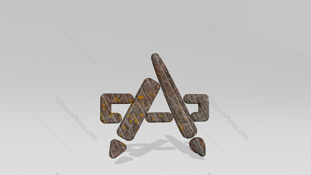 e commerce app store 3D icon standing on the floor