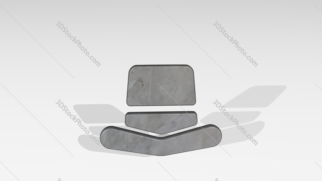 hat 3D icon standing on the floor