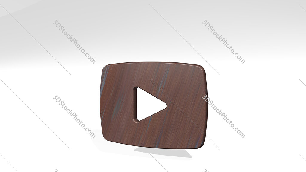 video player 3D icon standing on the floor