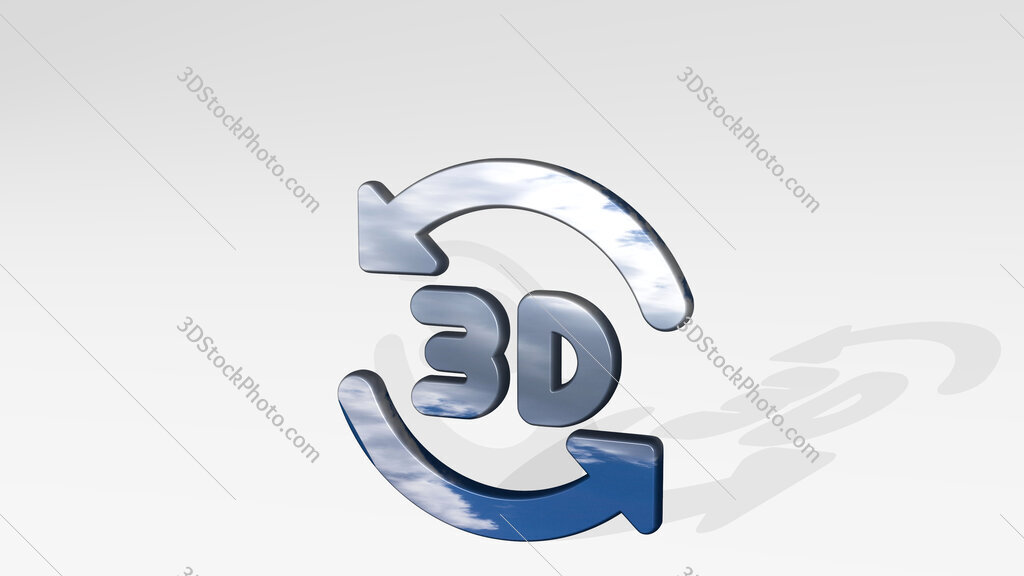 modern tv 3d sync 3D icon standing on the floor