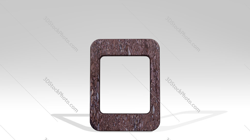 tablet 3D icon standing on the floor