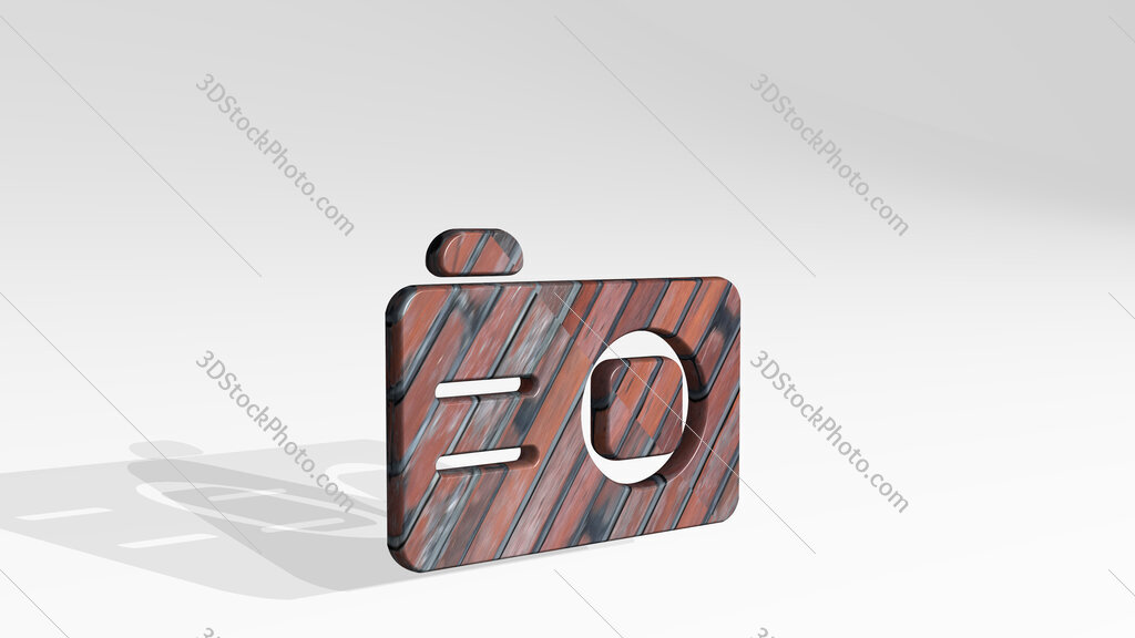 camera 3D icon standing on the floor