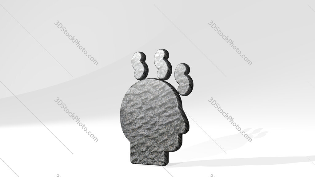 medical condition head pain 3D icon standing on the floor