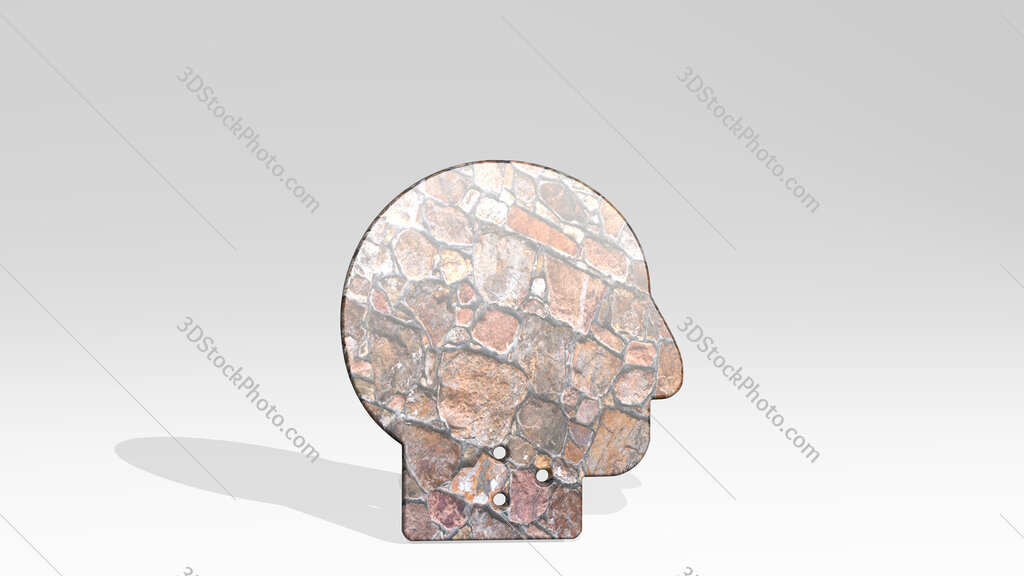 medical condition sore throat 3D icon standing on the floor