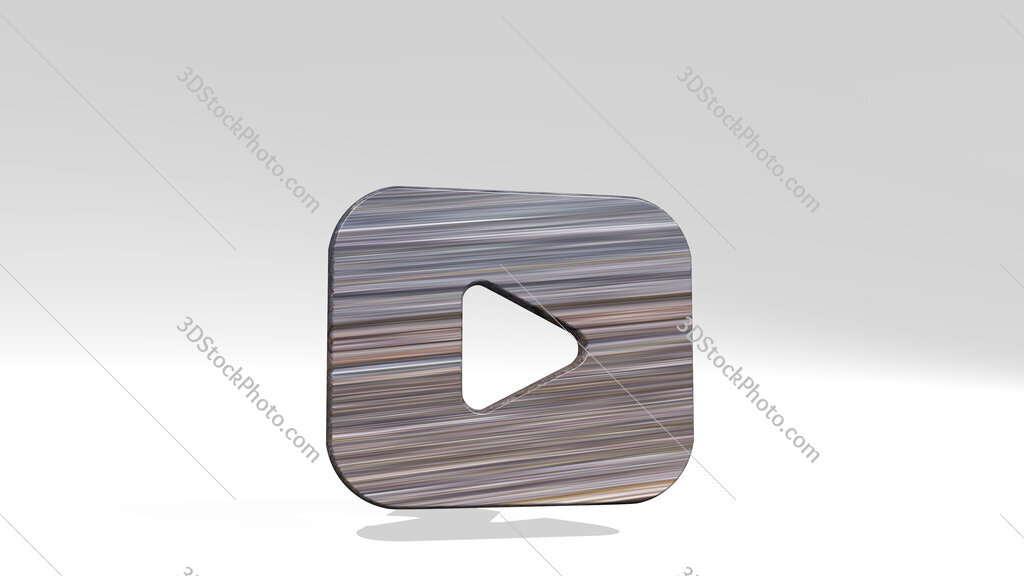 video player 3D icon standing on the floor