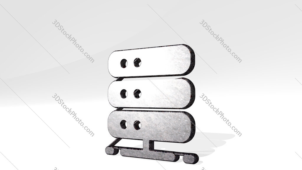 server 3D icon standing on the floor