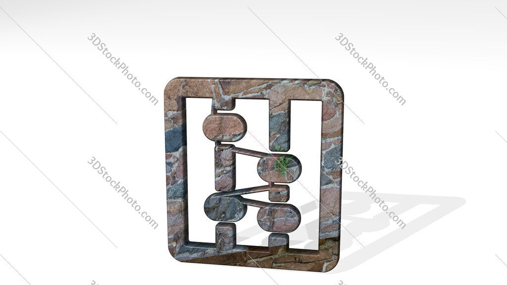 accounting abacus 3D icon standing on the floor