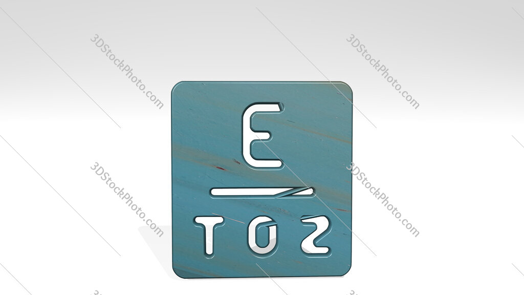 medical specialty optometrist 3D icon standing on the floor
