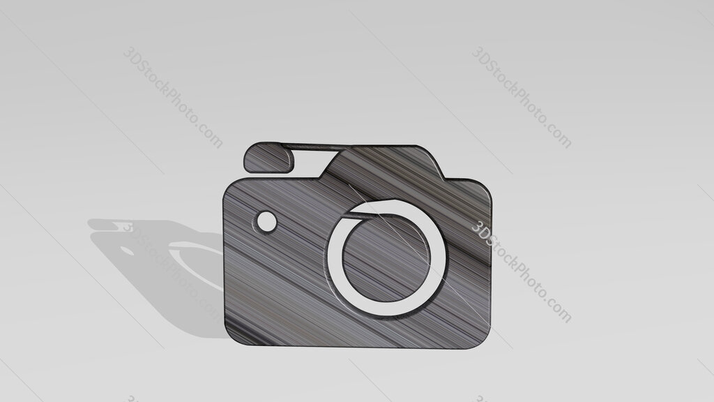 camera 3D icon standing on the floor