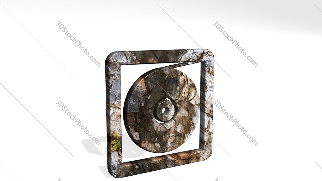 cd box 3D icon standing on the floor