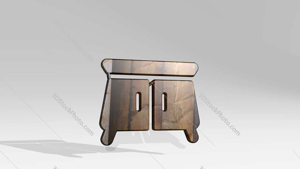 console 3D icon standing on the floor