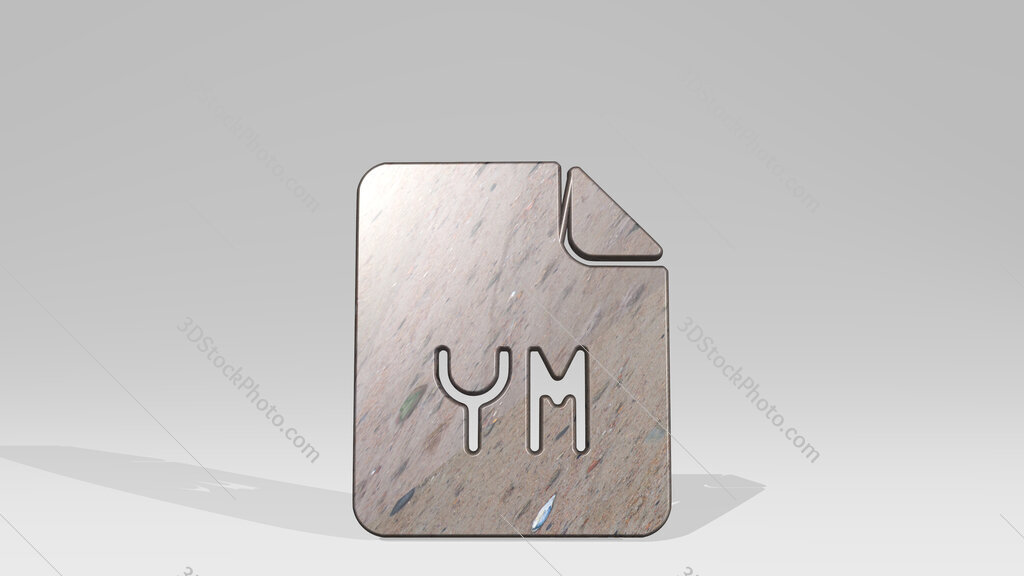 file ym 3D icon standing on the floor