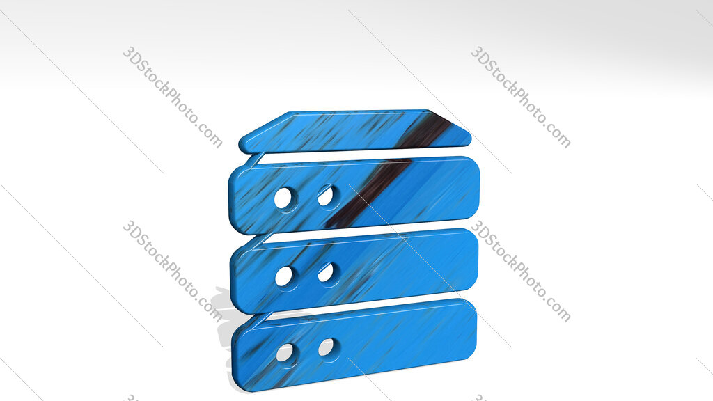 server 3D icon standing on the floor