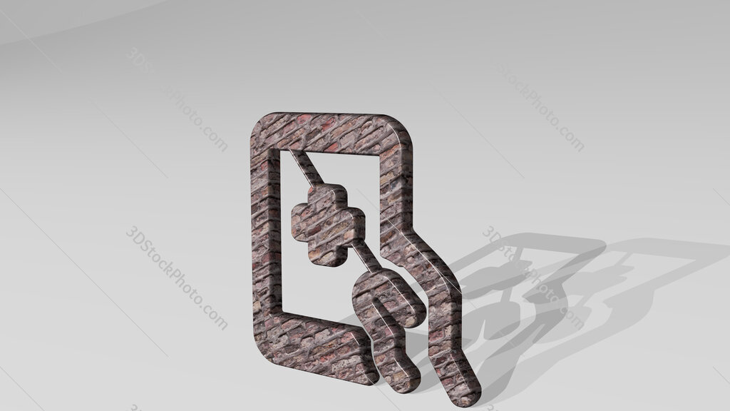 medical app tablet 3D icon standing on the floor