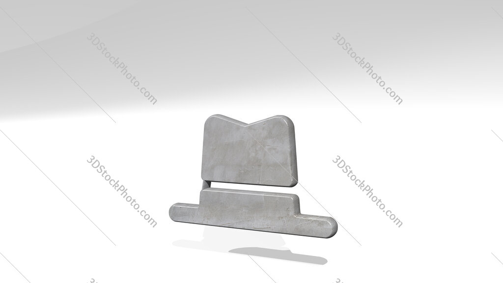 hat 3D icon standing on the floor