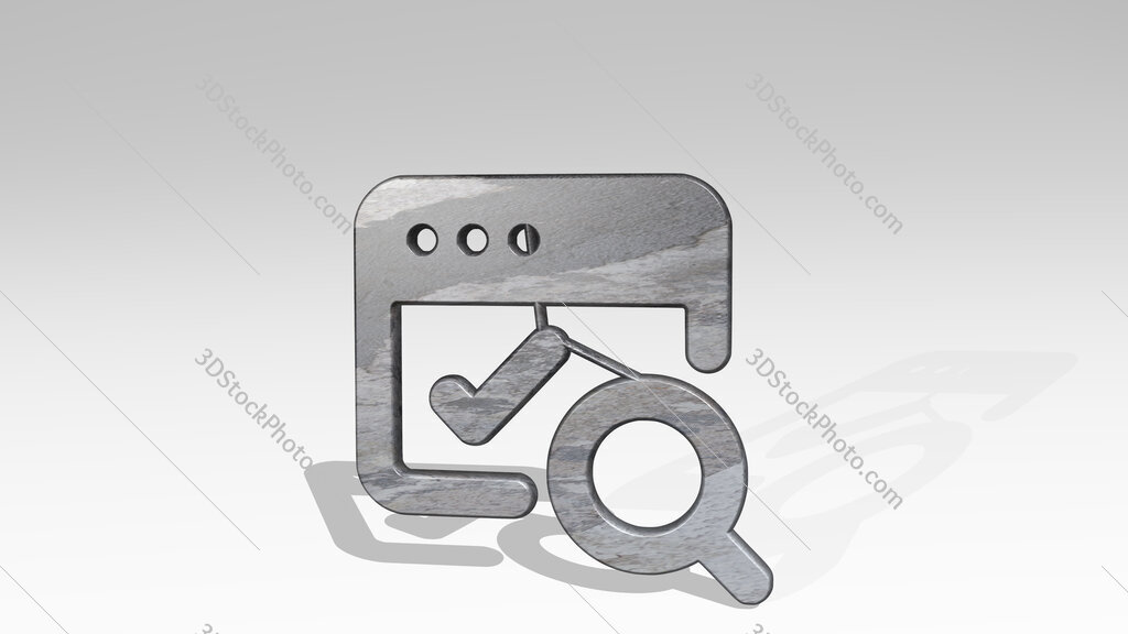 seo search page 3D icon standing on the floor