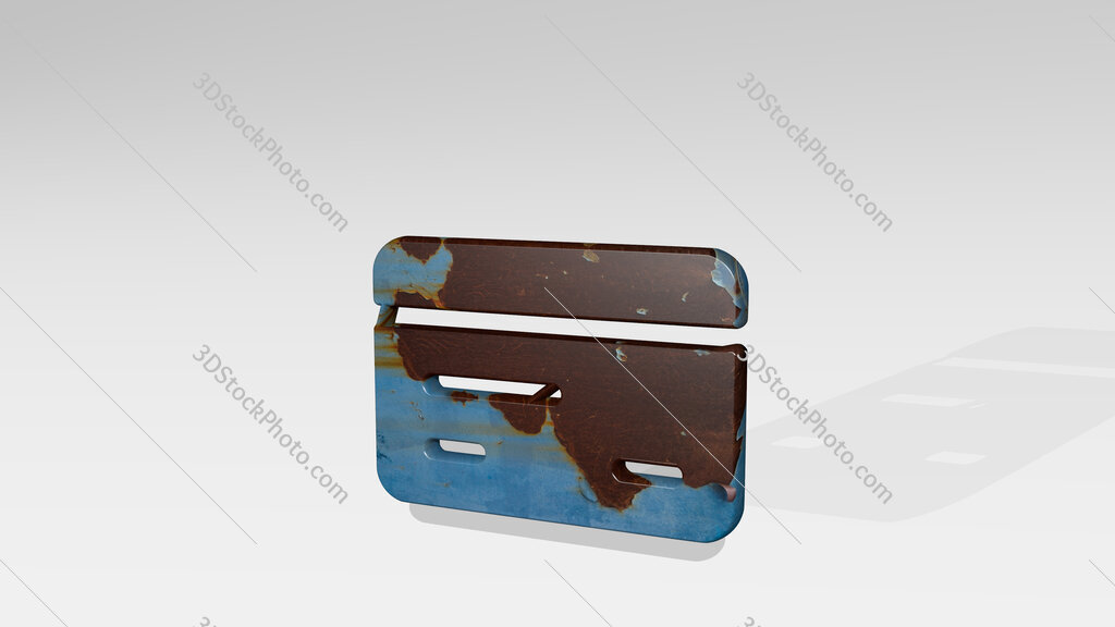 credit card 3D icon standing on the floor