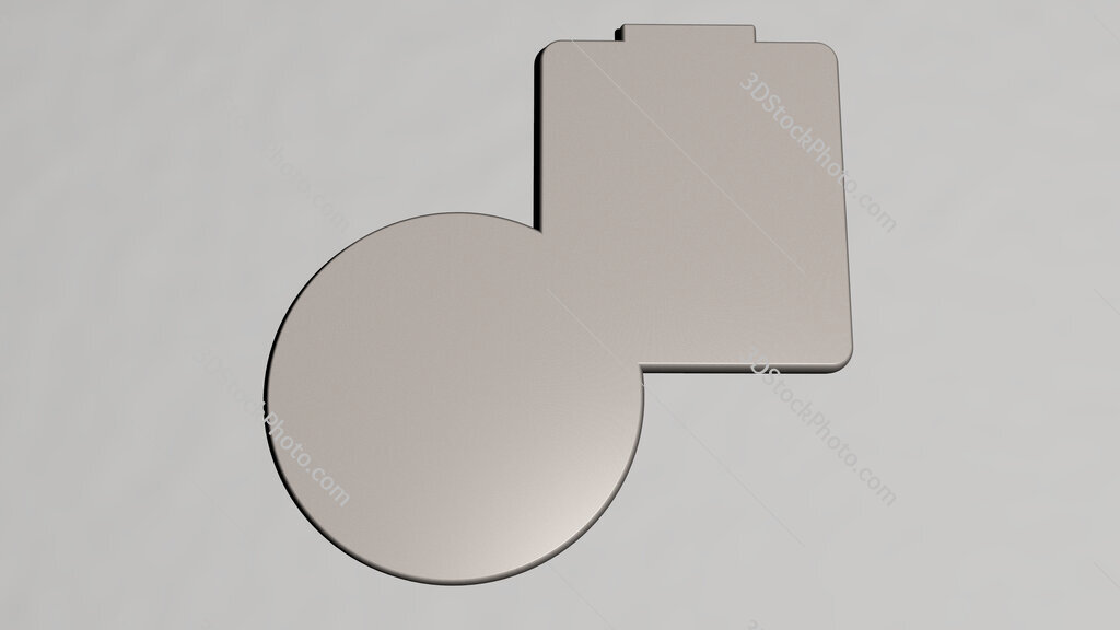 business-and-finance 3D icon on the wall