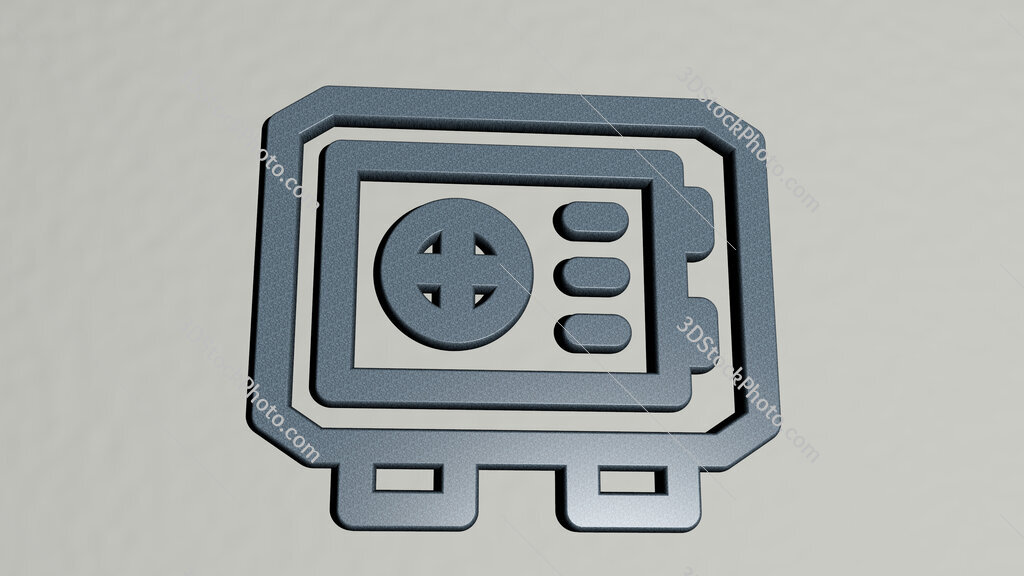 business-and-finance 3D icon on the wall