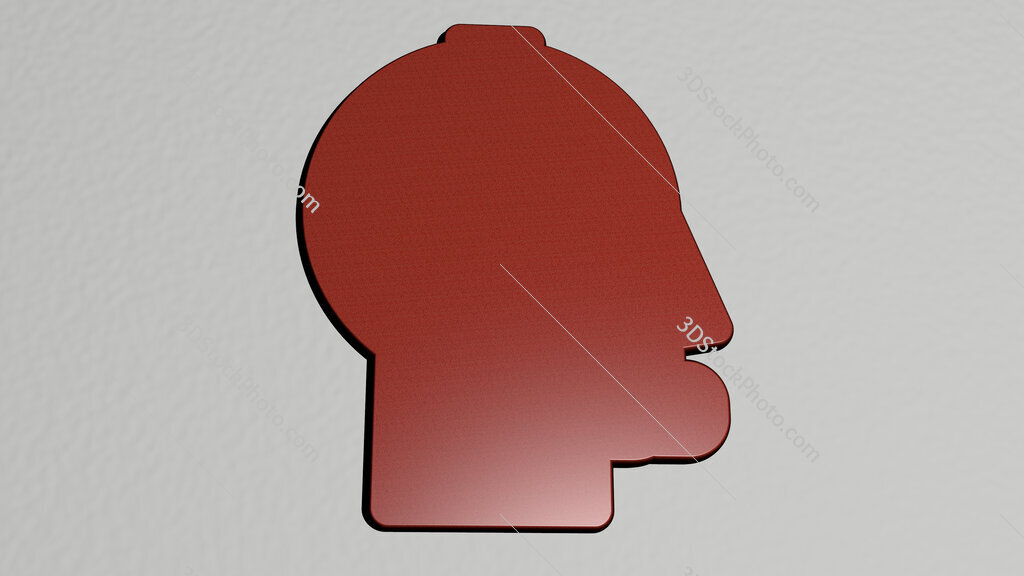 customer-service 3D icon on the wall