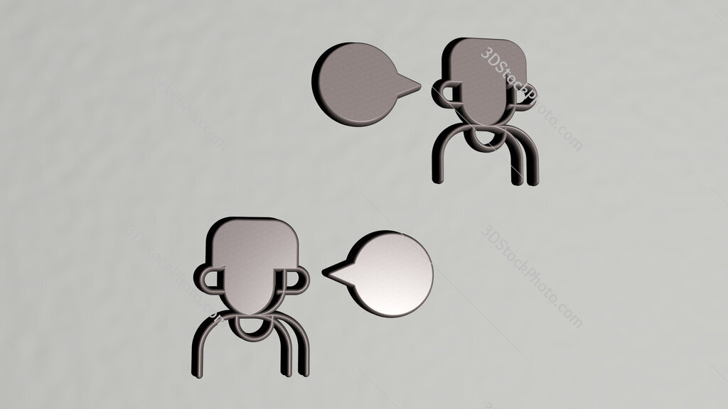business-and-finance 3D icon on the wall