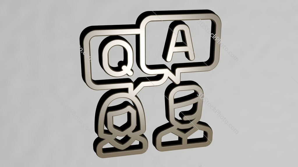 customer-service 3D icon on the wall