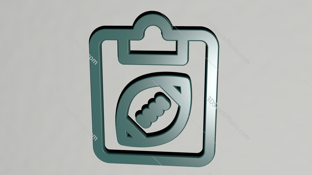american-football 3D icon on the wall