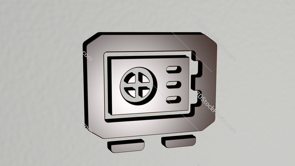 business-and-finance 3D icon on the wall