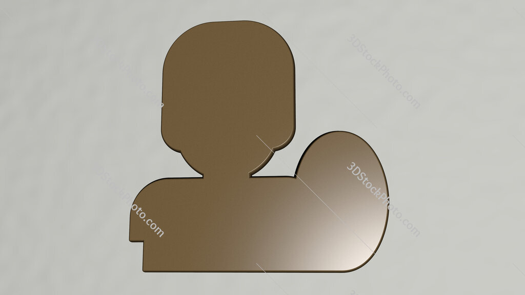 american-football 3D icon on the wall