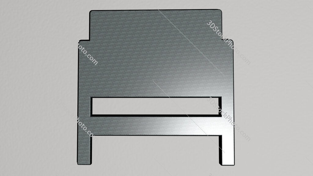 business-and-finance 3D icon on the wall
