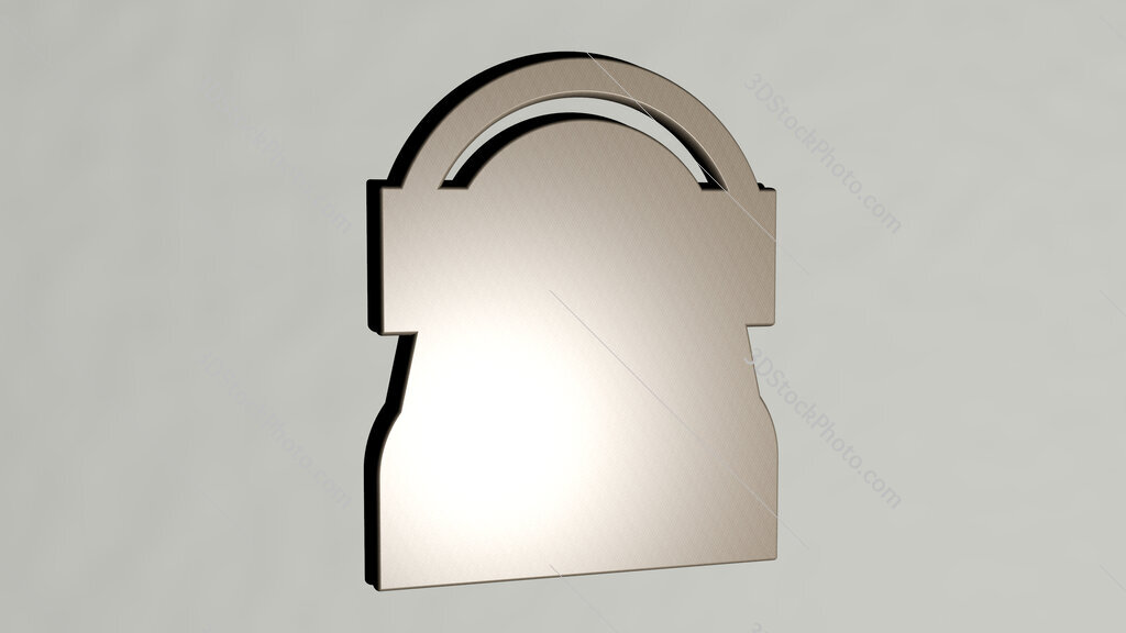 customer-service 3D icon on the wall