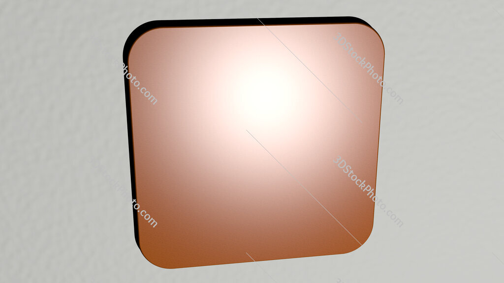 american-football 3D icon on the wall