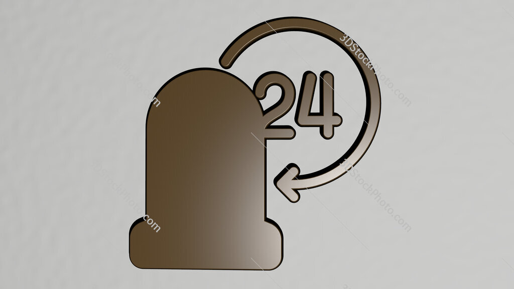 customer-service 3D icon on the wall