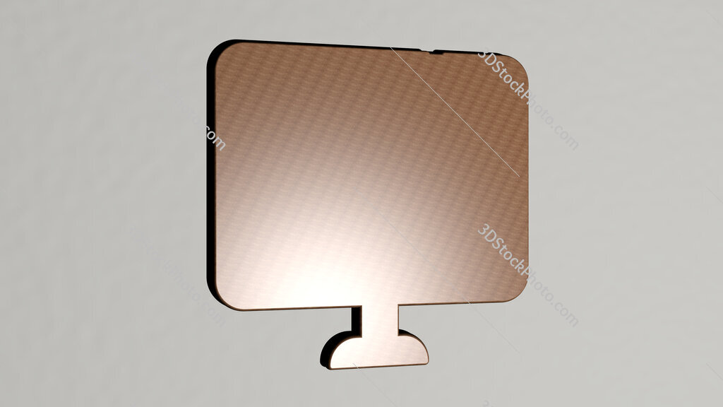 customer-service 3D icon on the wall