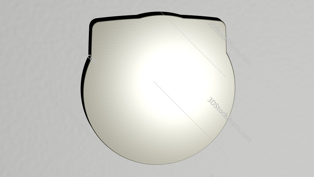 american-football 3D icon on the wall