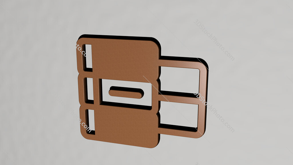hierarchical-structure 3D icon on the wall