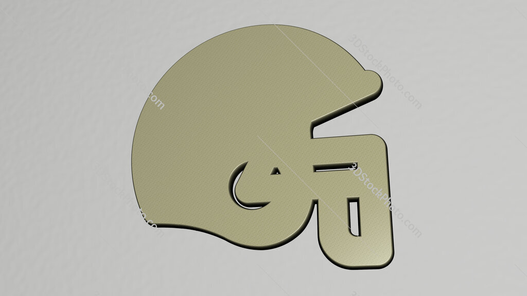 american-football 3D icon on the wall