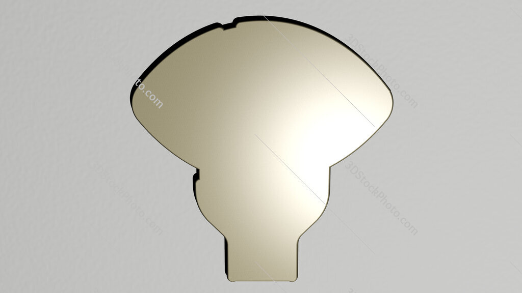 american-football 3D icon on the wall