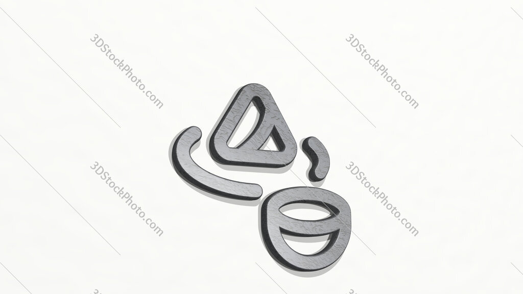 exotic food samosa 3D icon on the wall