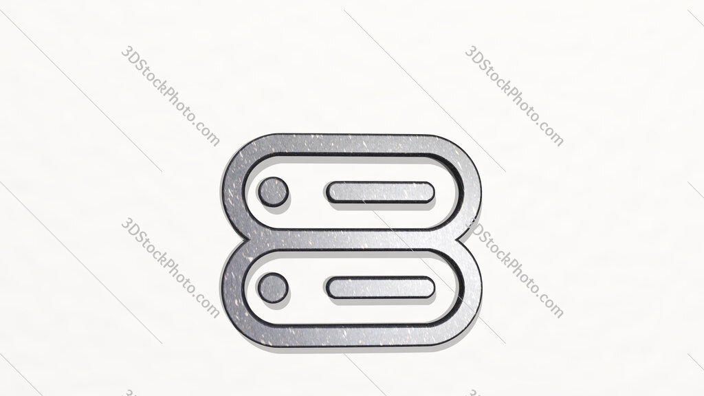 server 3D icon on the wall