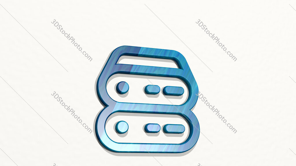 server 3D icon on the wall