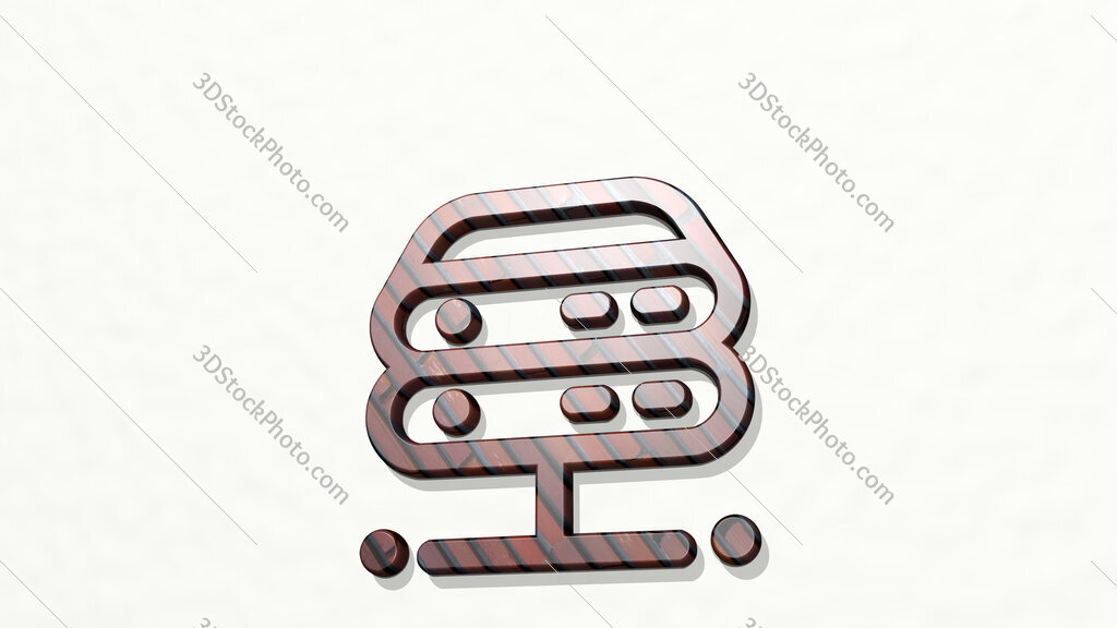 server 3D icon on the wall