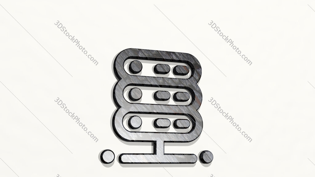 server 3D icon on the wall