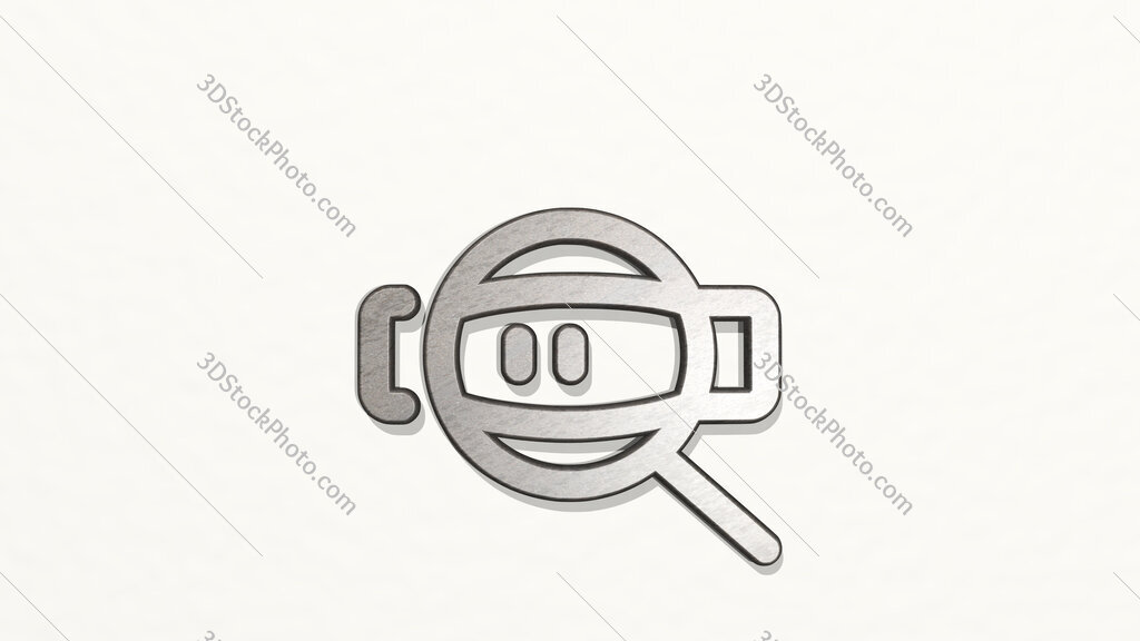 seo zoom 3D icon on the wall