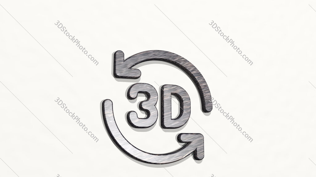 modern tv 3d sync 3D icon on the wall